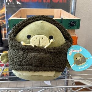 Squishmallows 8” Wooster The Manatee In Sherpa Hoodie